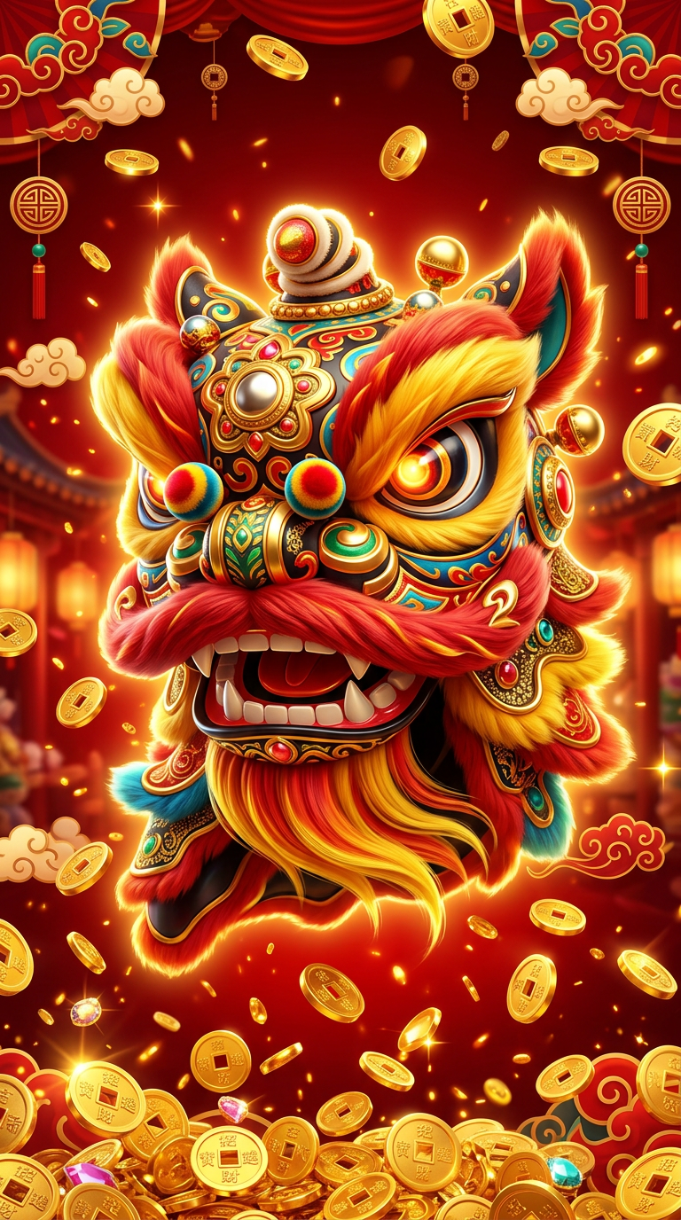 Lion's Treasure slot machine cover art