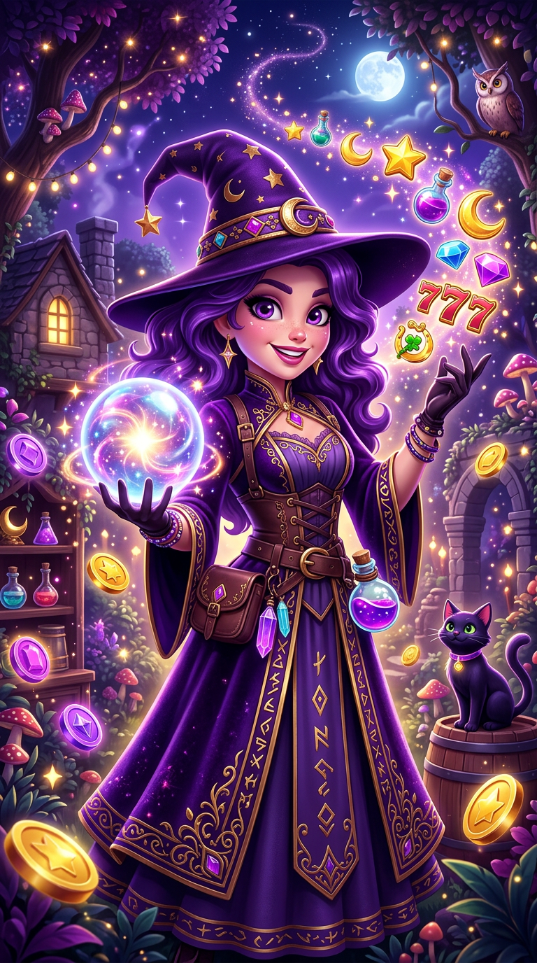 Spooky Witch slot machine cover art