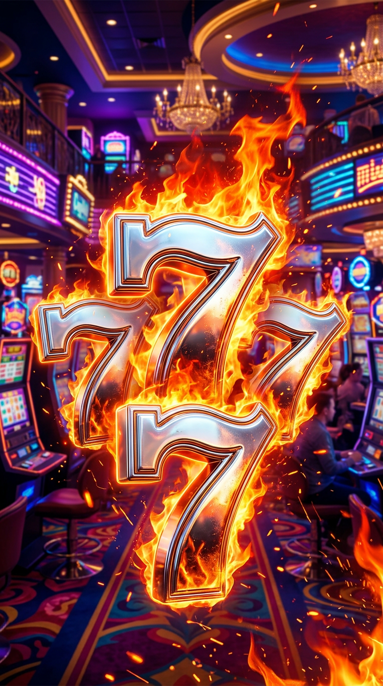 Burning 777 slot machine cover art